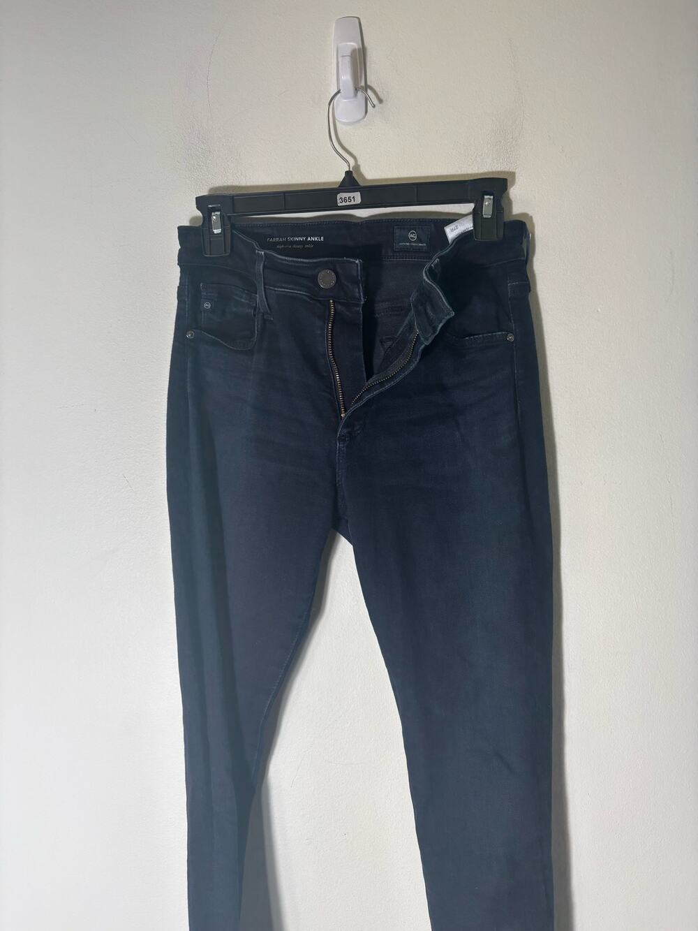 AG Farrah Skinny Ankle High Rise Dark Wash Denim Sz 27